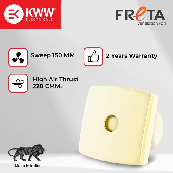KWW Freta 150 mm 3 Blades 24 W Exhaust Fans_1