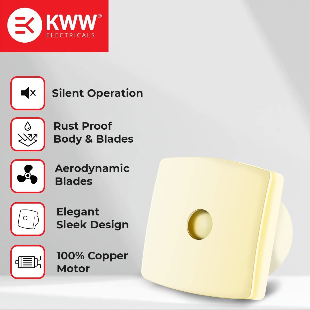 KWW Freta 150 mm 3 Blades 24 W Exhaust Fans_2