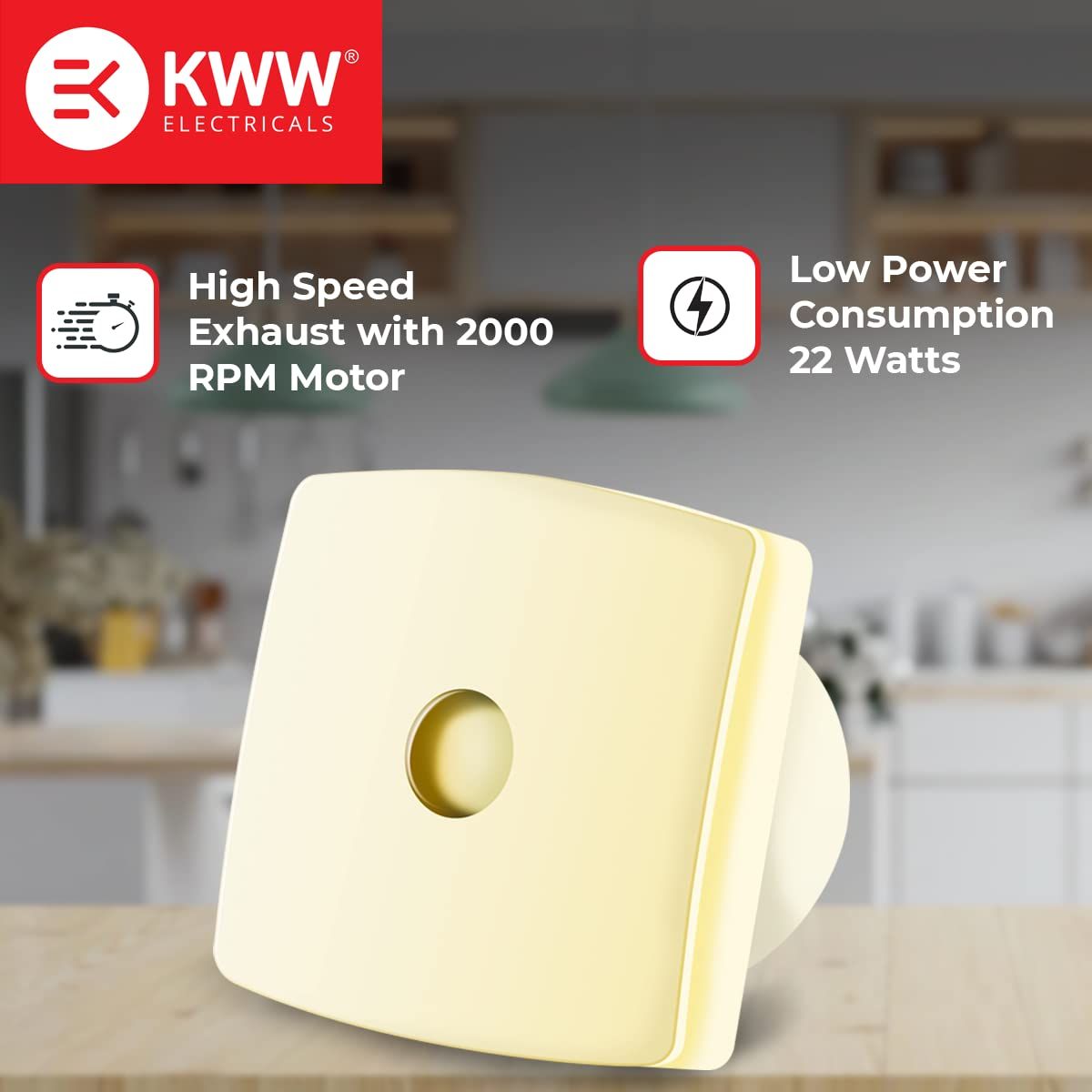 KWW Freta 150 mm 3 Blades 24 W Exhaust Fans_3