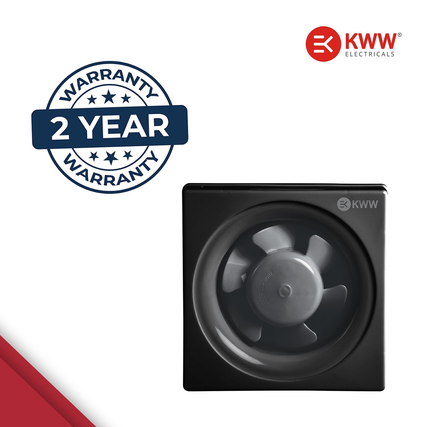 KWW Freshy Black 200 mm 5 Blades 35 W Exhaust Fans_4