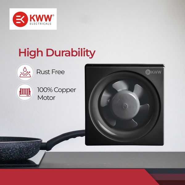 KWW Freshy Black 150 mm 5 Blades 32 W Exhaust Fans_1