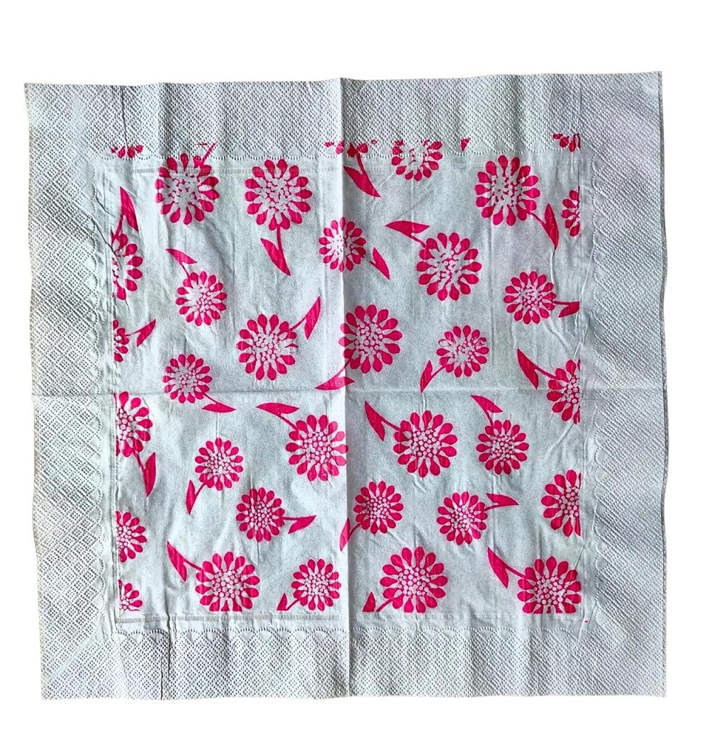SINGHAL Printed Paper Restaurant Napkins 33 x 33 cm White_1