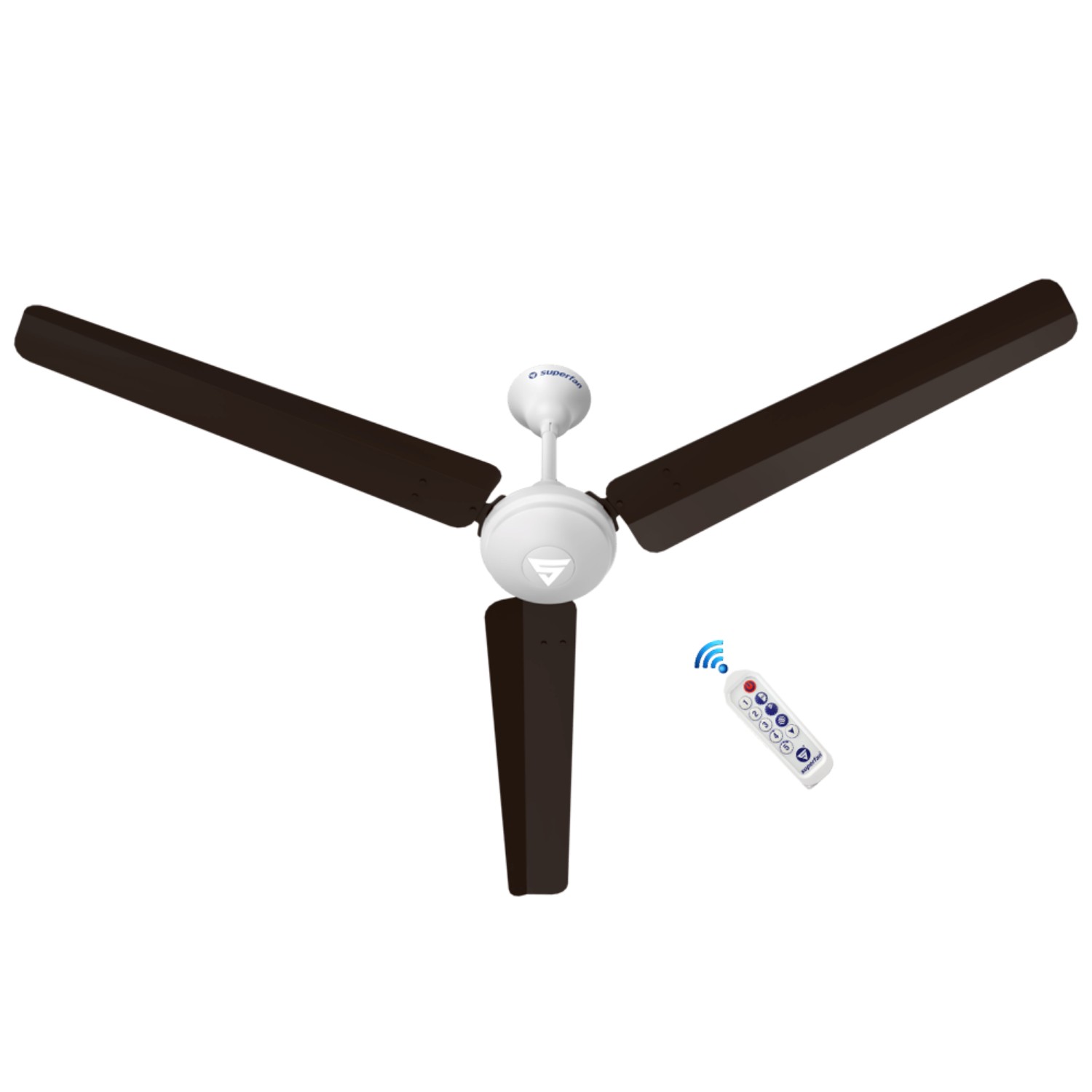 Superfan Super V1 1400 mm 3 Blades 40 W Brown Ceiling Fans_2