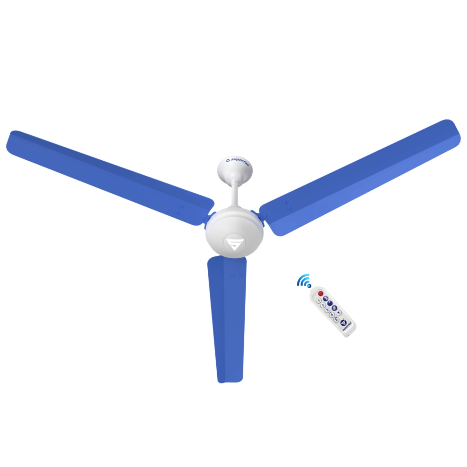 Superfan Super V1 1400 mm 3 Blades 40 W Blue Ceiling Fans_2
