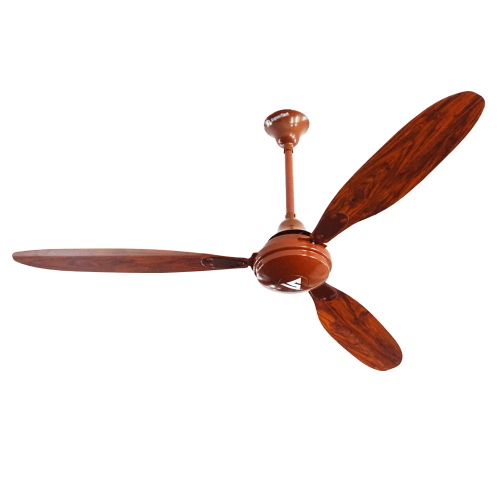 Superfan Super X1 Treeze 1200 mm 3 Blades 35 W Light Teak Ceiling Fans_1