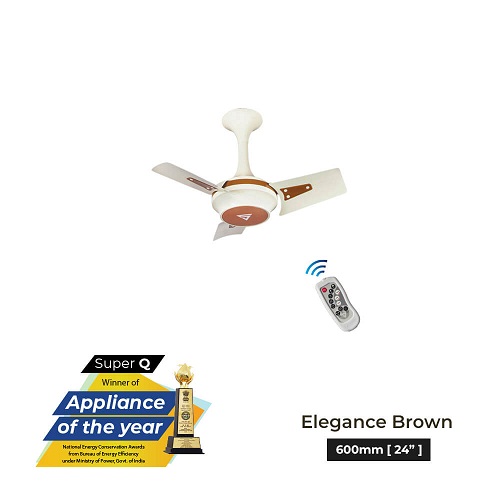 Superfan Super Q -EBN 600 mm 3 Blades 20 W Elegance Brown Ceiling Fans_1