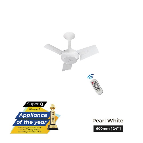 Superfan Super Q -PWE 600 mm 3 Blades 20 W Pearl White Ceiling Fans_1