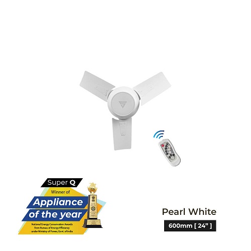 Superfan Super Q -PWE 600 mm 3 Blades 20 W Pearl White Ceiling Fans_2