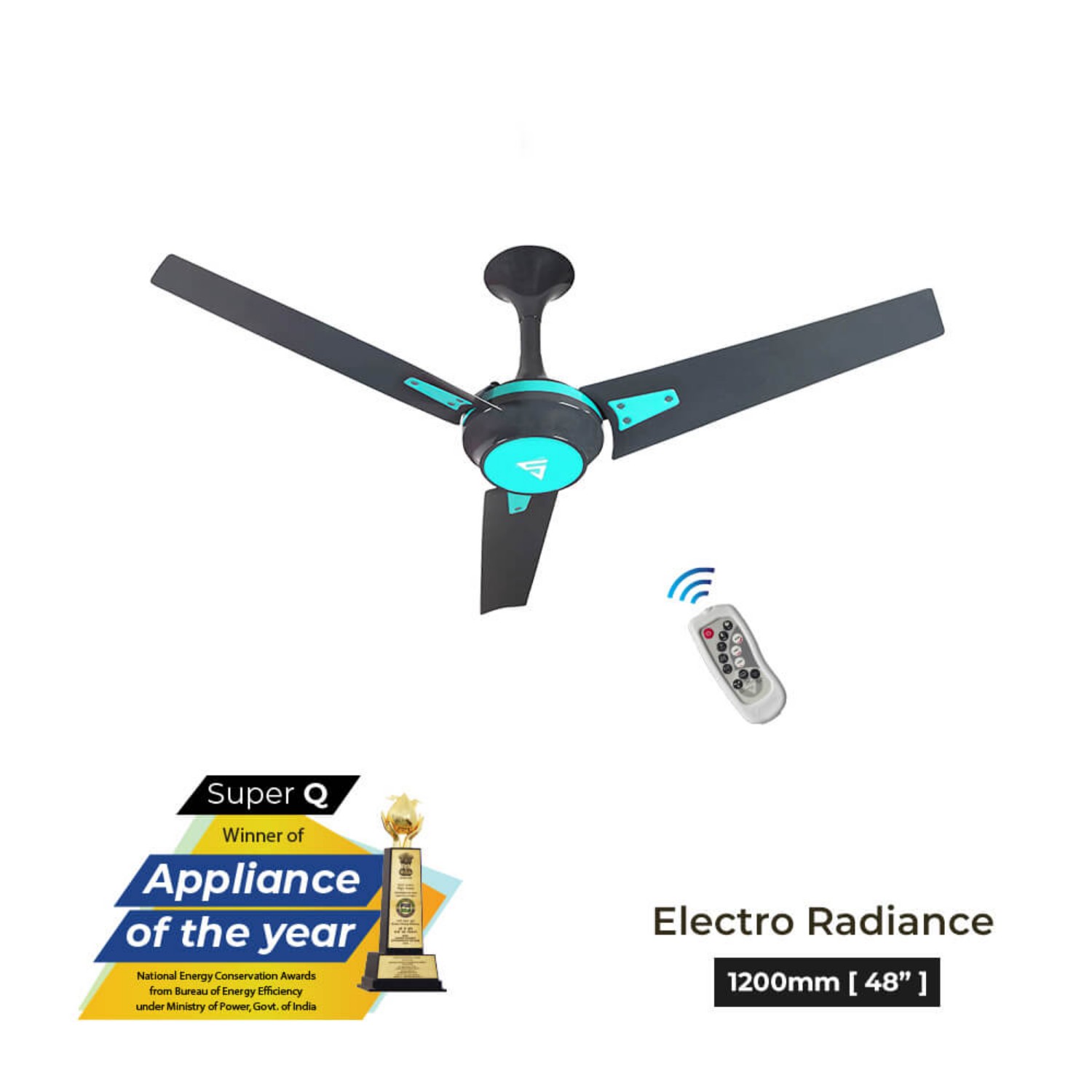 Superfan Super Q -ERE 1200 mm 3 Blades 35 W Electro Radiance Ceiling Fans_1