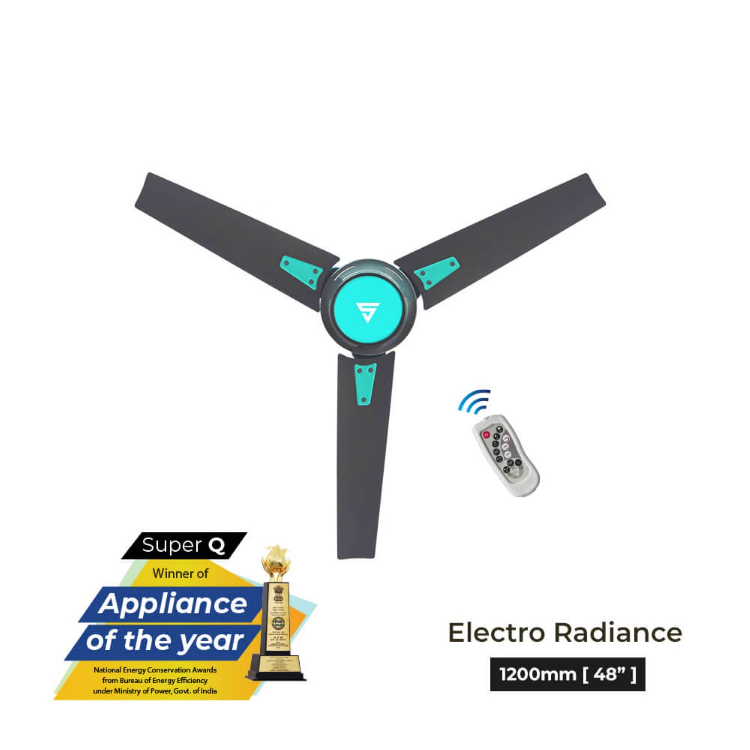 Superfan Super Q -ERE 1200 mm 3 Blades 35 W Electro Radiance Ceiling Fans_2
