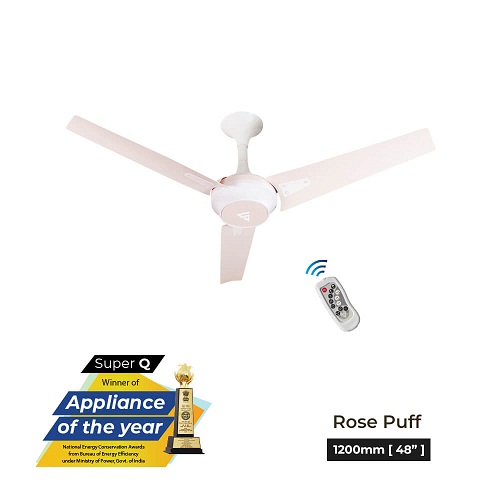 Superfan Super Q -RSP 1200 mm 3 Blades 35 W Rose Puff Ceiling Fans_1