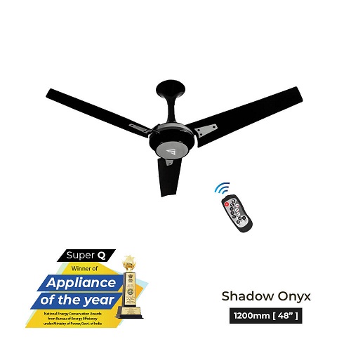 Superfan Super Q -SOX 1200 mm 3 Blades 35 W Shadow Onyx Ceiling Fans_1