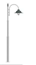 Mild Steel 3 m Decorative Light Poles_0