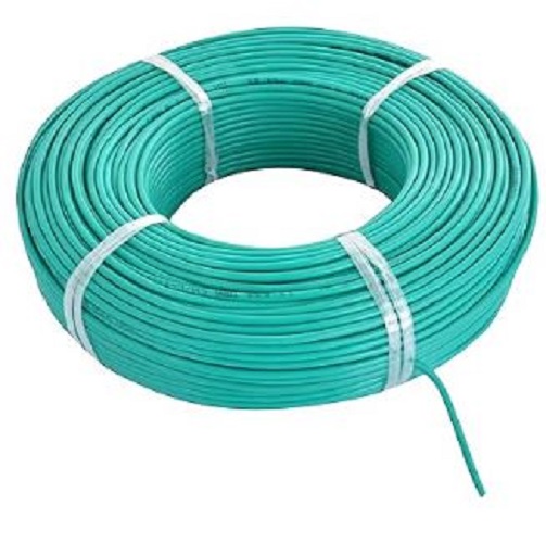 Polycab 6 sqmm FR PVC Electric Wire Green 90 m_0