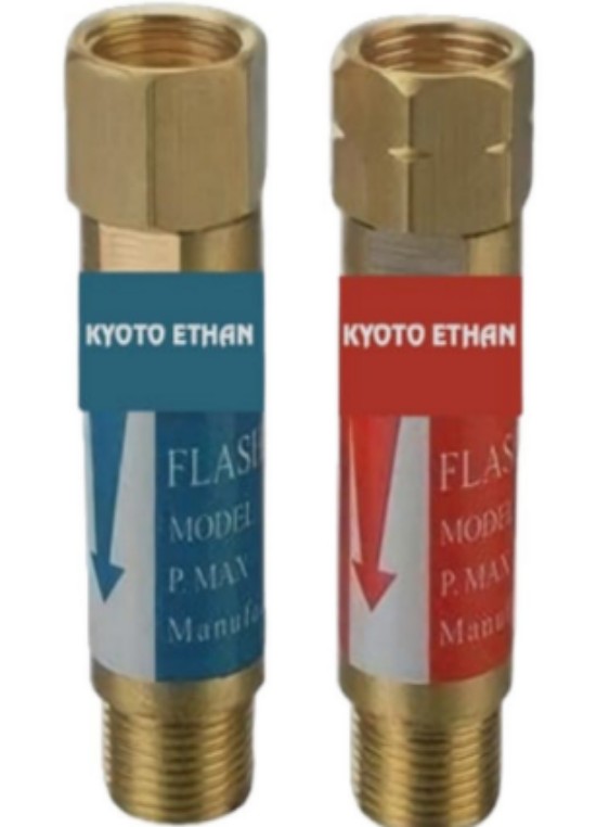 Kyoto Ethan 200 LPH Flashback Arrestors OM-30 G 1/2 inch LH_0