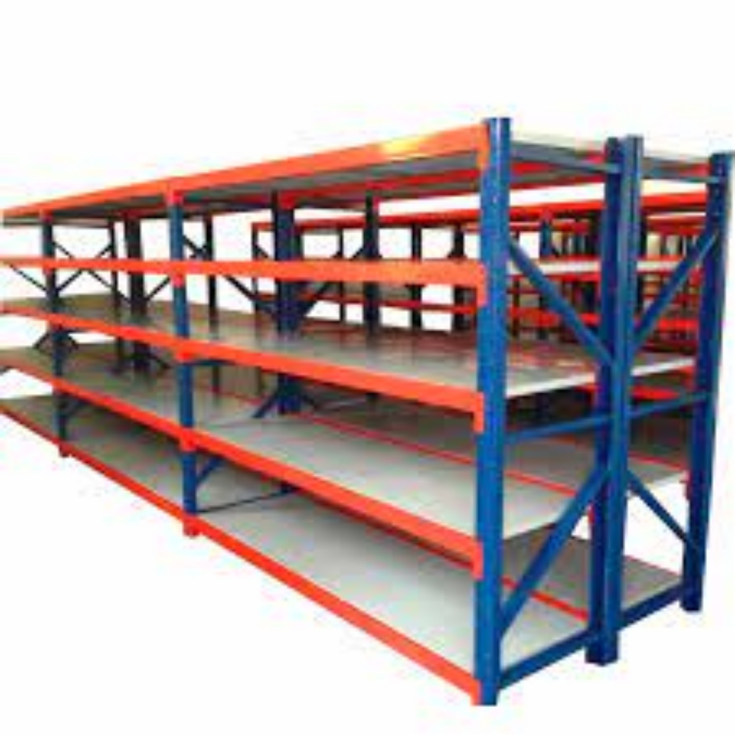 Shiva Steel Mild Steel Angle Frame 5 Layers Industrial Racks 10 ft 1000 x 800 mm_0