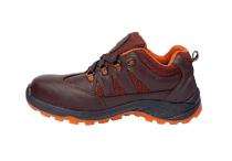 Hillson Robust Synthetic Leather Metal Toe Safety Shoes Brown_0