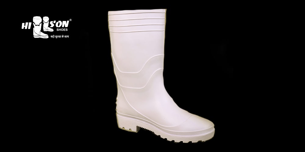 Hillson Welcome White Hard PVC Gumboots_1