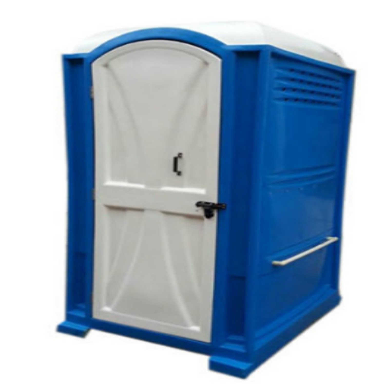 BM FRP 1980 mm Portable Toilet Cabin Blue and White_0