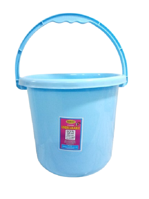Plastic 16 L Bucket 12 x 12 x 15 inch Blue_0