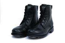 Omni Ammunition Boot Barton Leather Plain Toe Safety Shoes Black_0