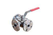 Cair 100 mm Manual Stainless Steel Ball Valves Flanged 3WAY_0