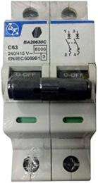 L&T BA20630C Double Pole 63 A C Curve MCB_0