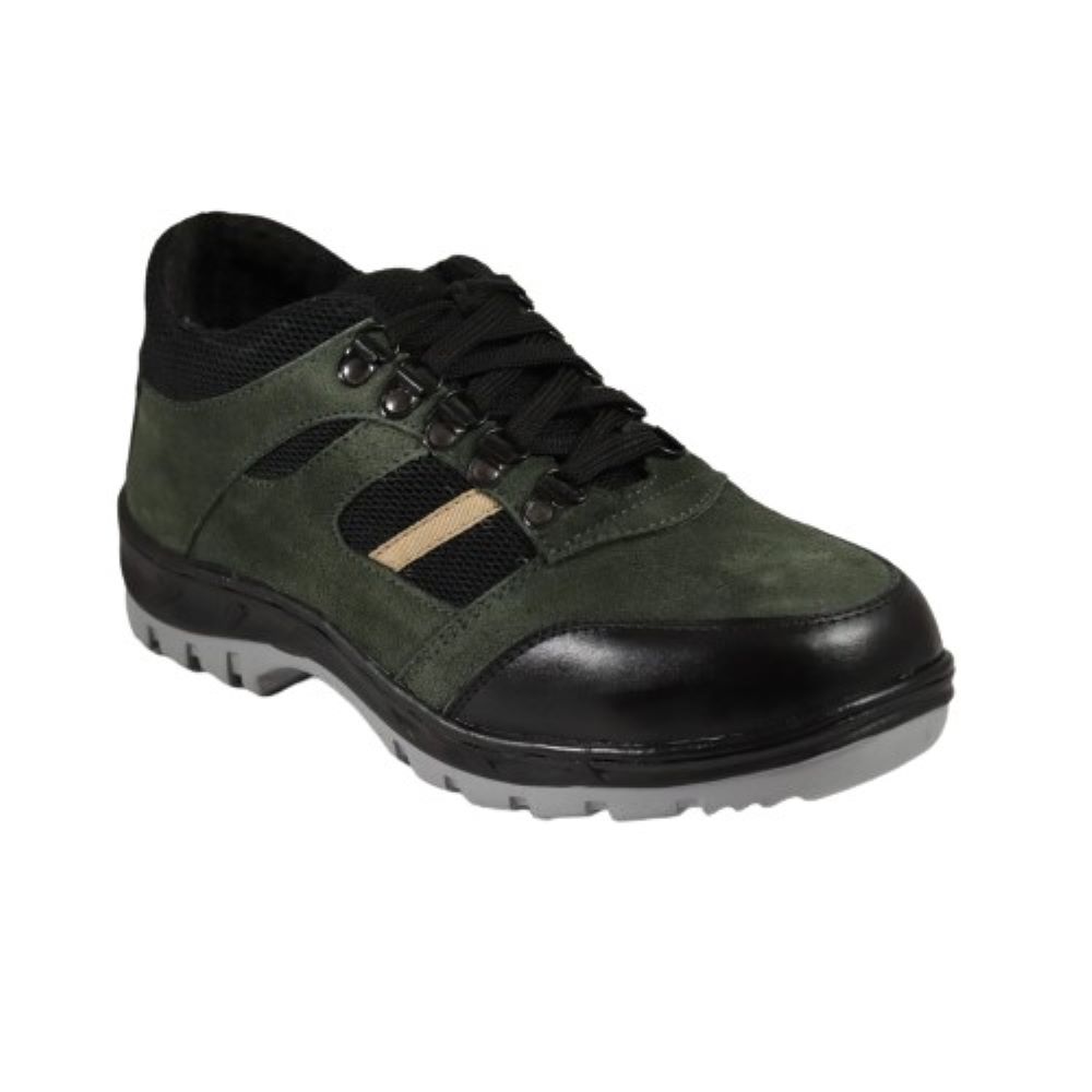 DBN STYLE 002 Suede Leather Steel Toe Safety Shoes Green_1