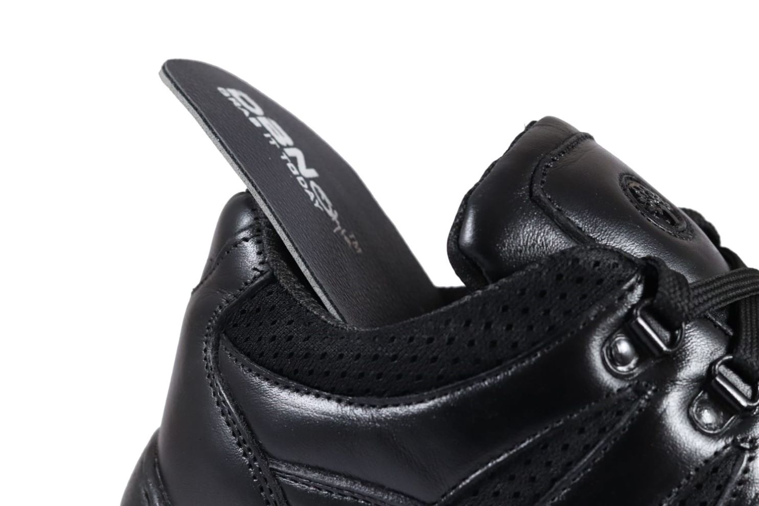 DBN STYLE 0010 Real Leather Steel Toe Safety Shoes Black_2