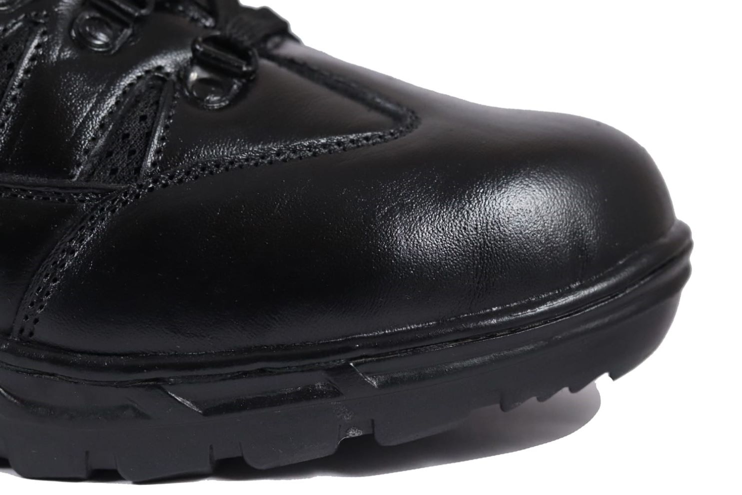 DBN STYLE 0010 Real Leather Steel Toe Safety Shoes Black_1