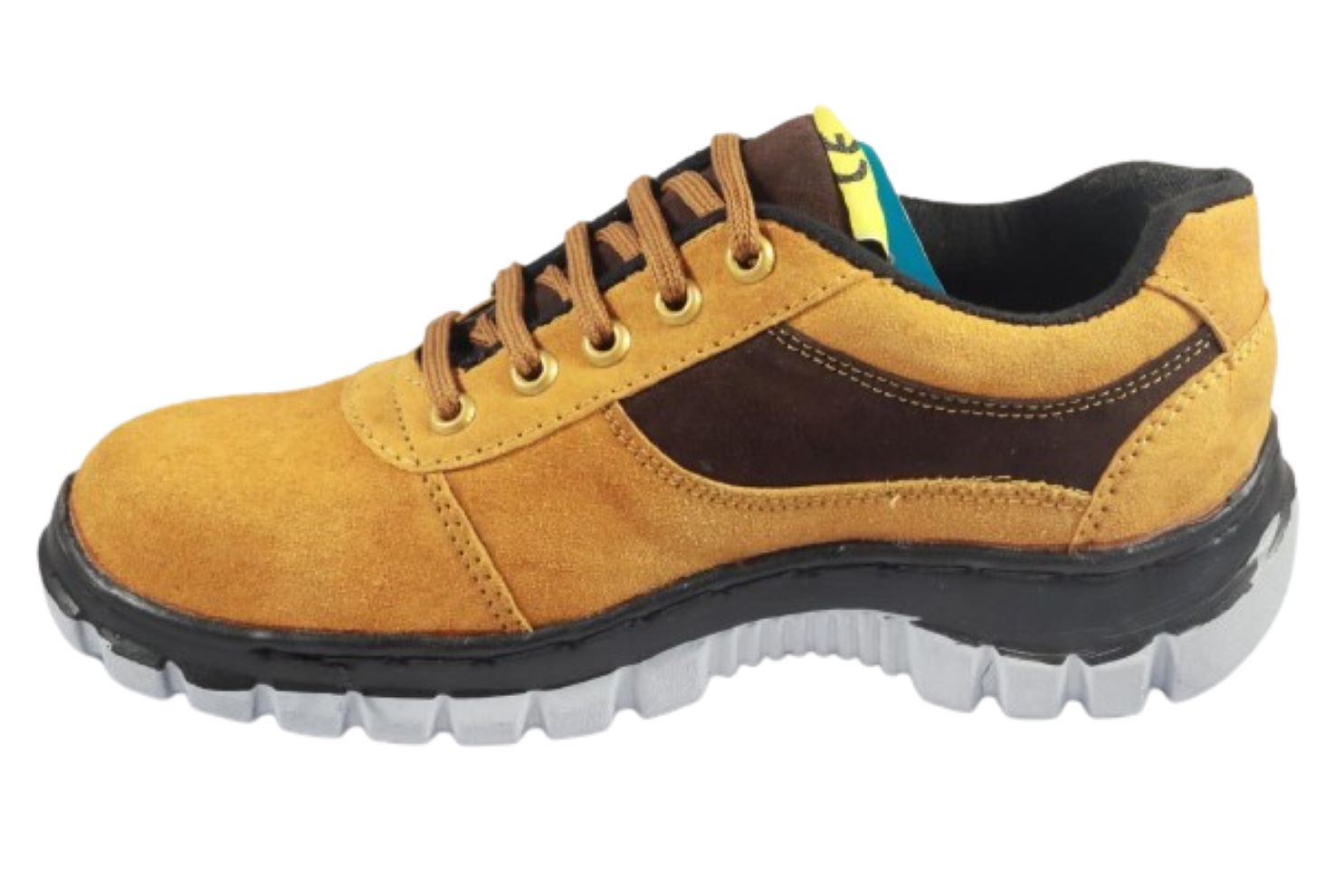 DBN STYLE 0012 Suede Leather Steel Toe Safety Shoes Tan_0