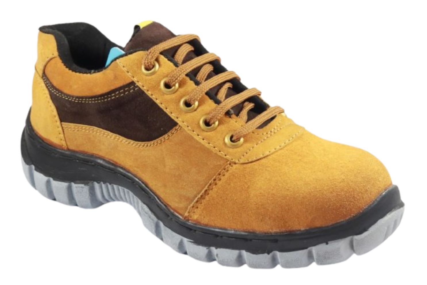 DBN STYLE 0012 Suede Leather Steel Toe Safety Shoes Tan_1