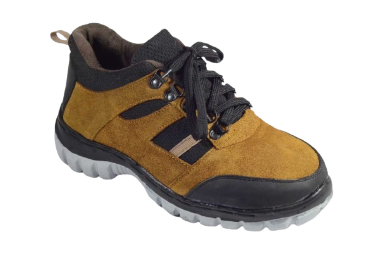 DBN STYLE 0014 Suede Leather Steel Toe Safety Shoes Tan_0
