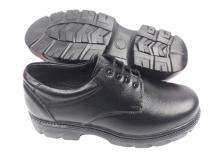 Real Leather Steel Toe Safety Shoes Black_0