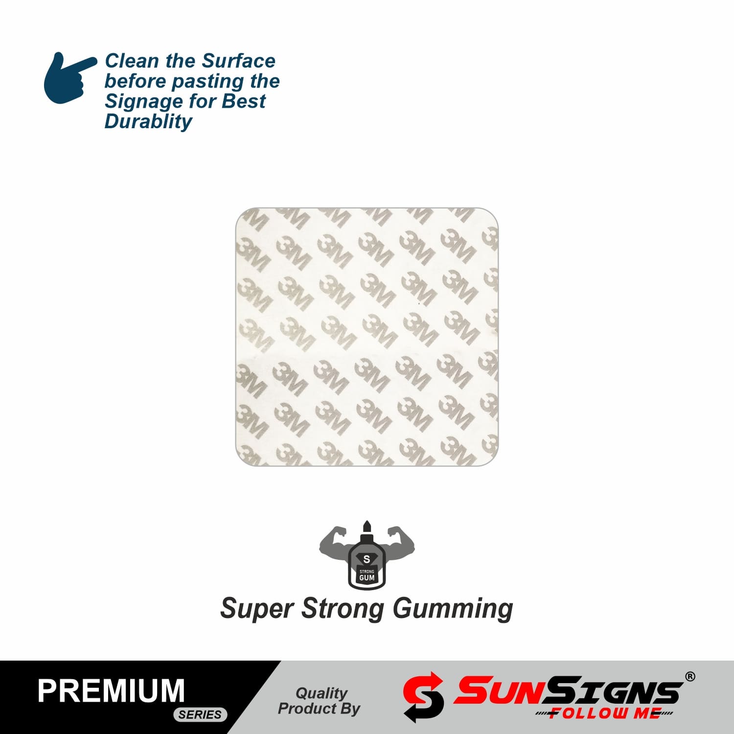 SUNSIGNS Workplace Signages 4 x 4 inch MDF_1