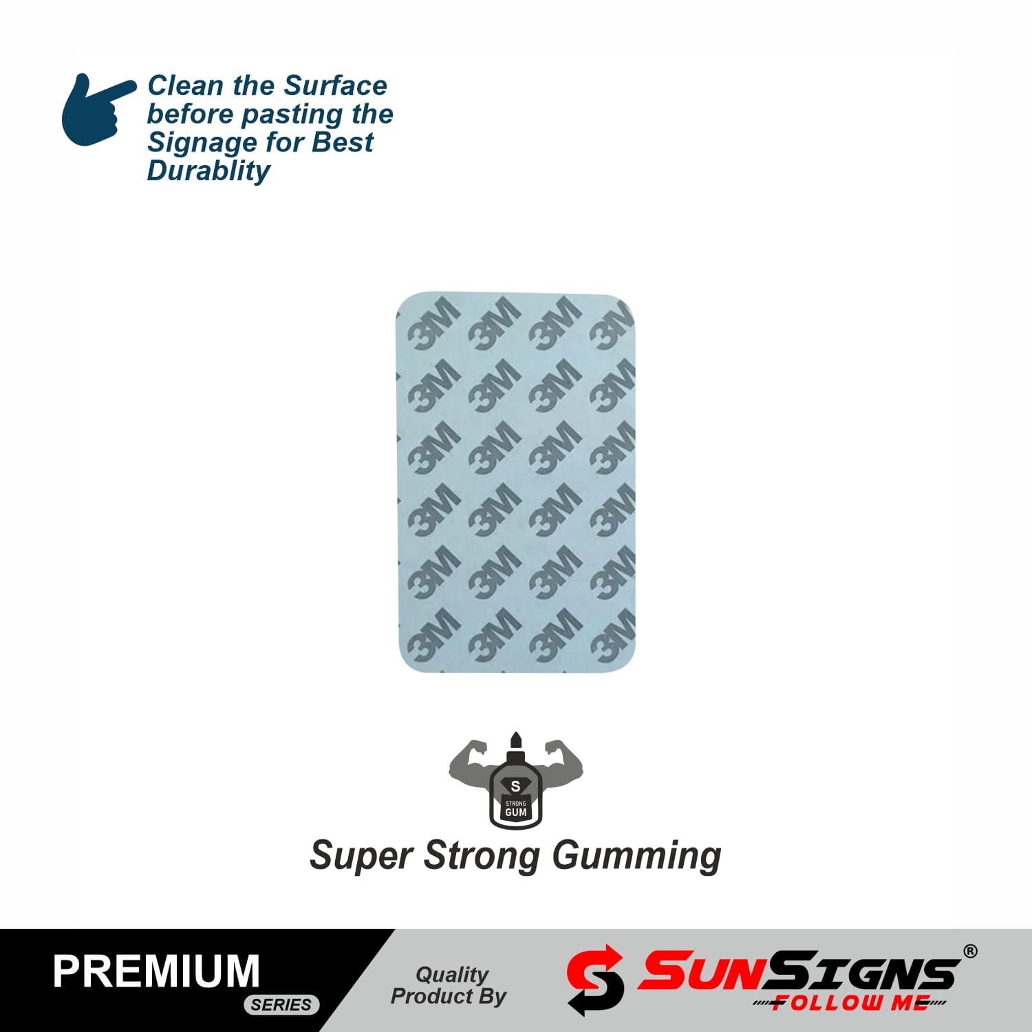 SUNSIGNS Workplace Signages 2.5 x 4 inch MDF_1