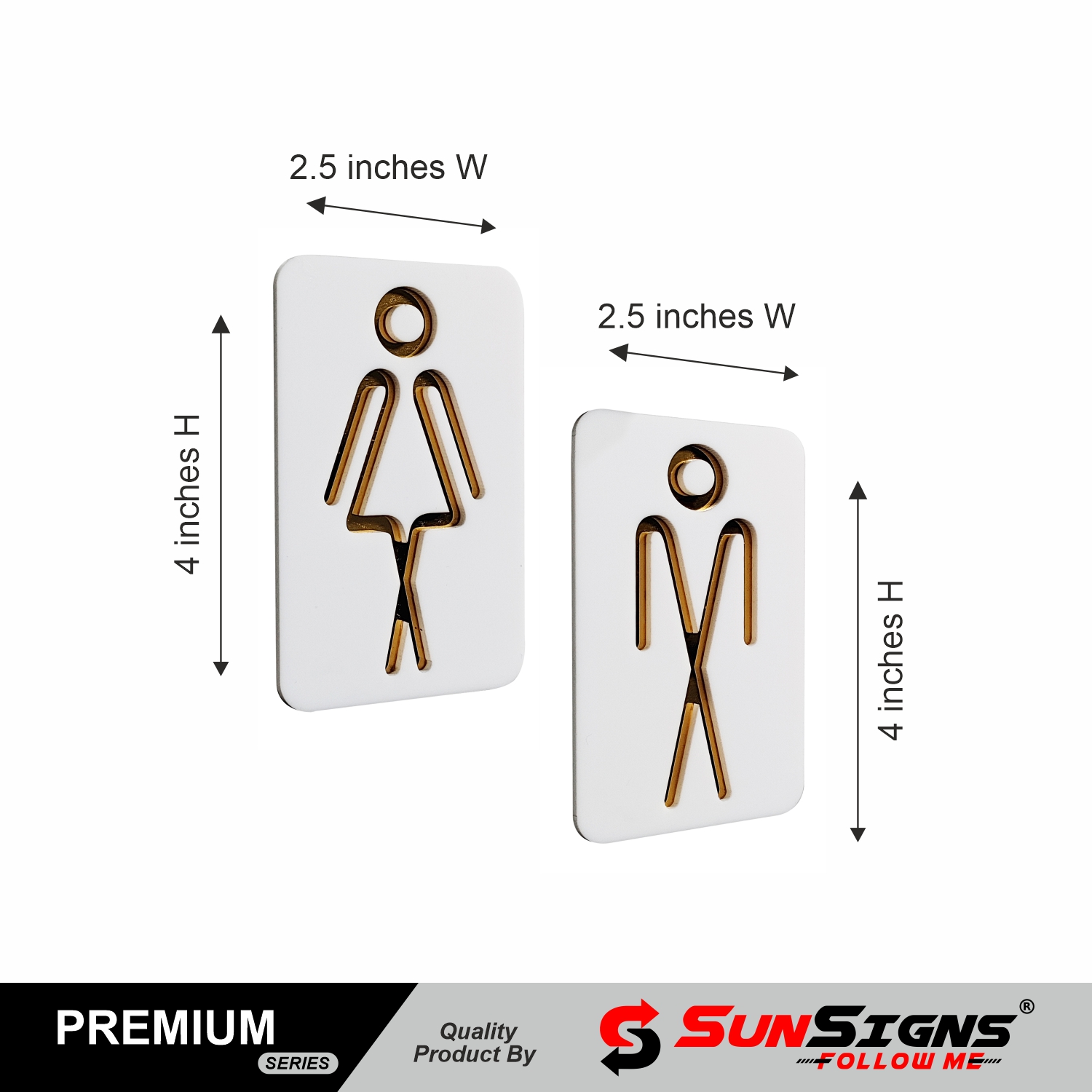 SUNSIGNS Workplace Signages 2.5 x 4 inch Acrylic_2