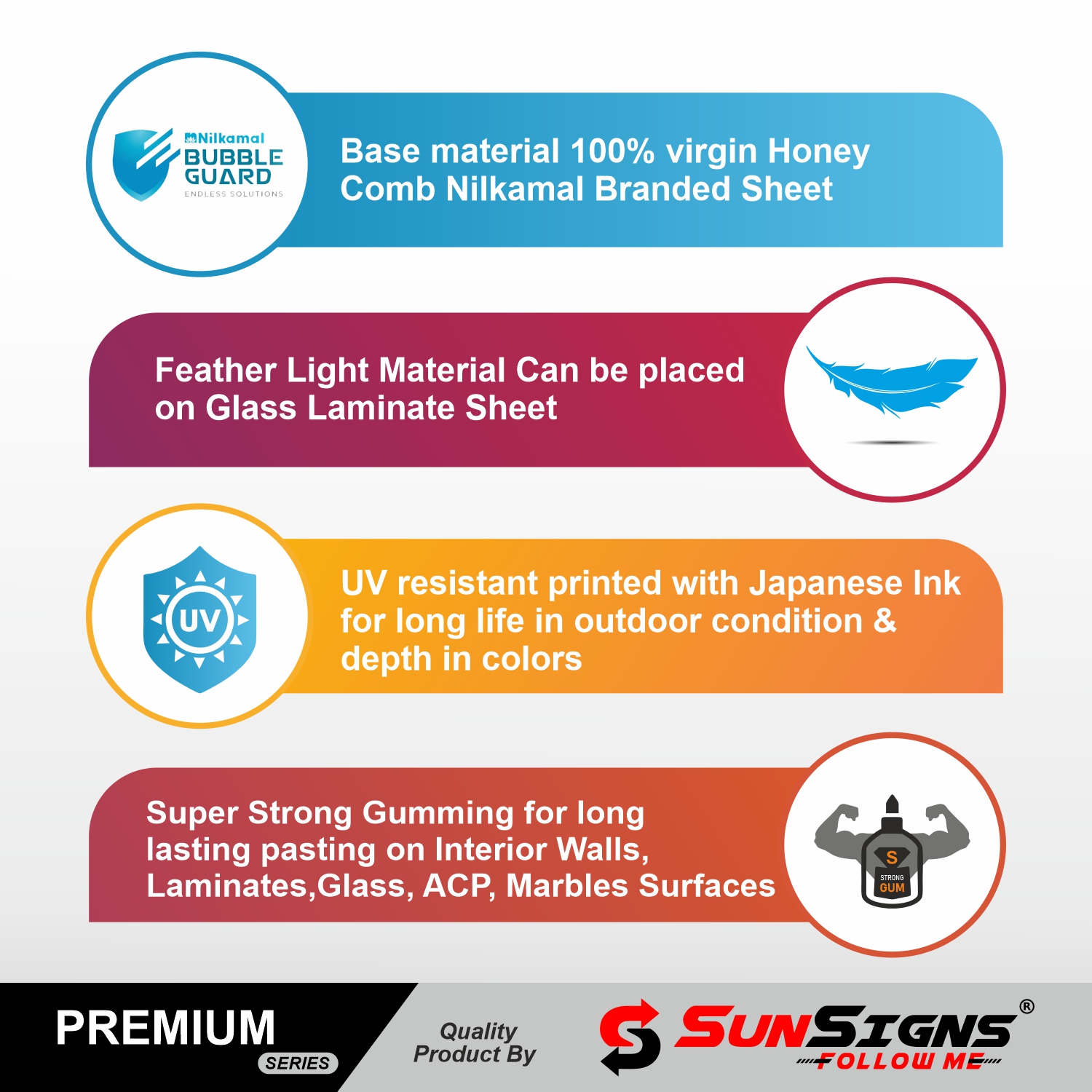 SUNSIGNS Warning Signages 5.5 x 5.5 x 6.12 inch Sunpack_3