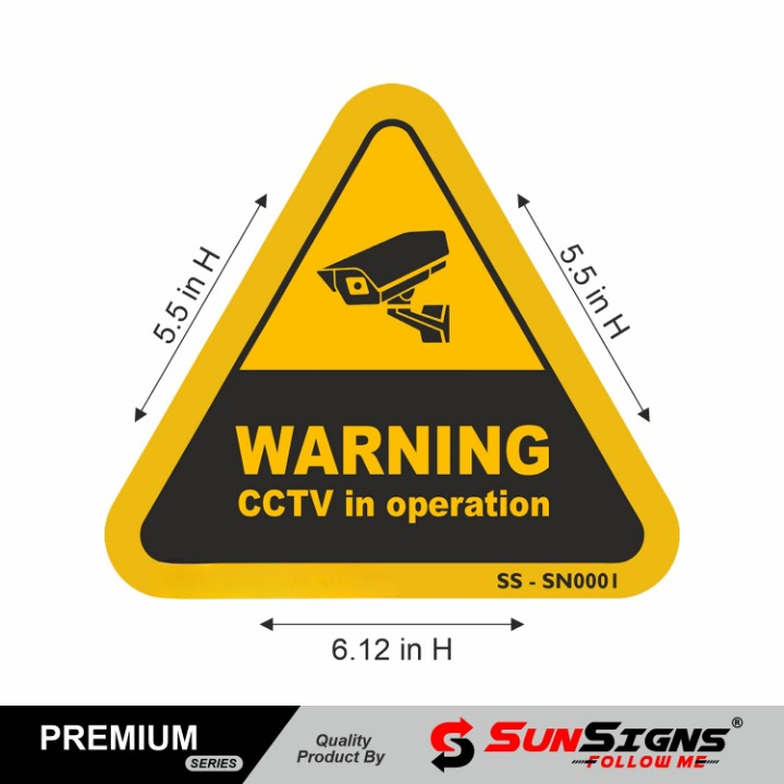 SUNSIGNS Warning Signages 5.5 x 5.5 x 6.12 inch Sunpack_2