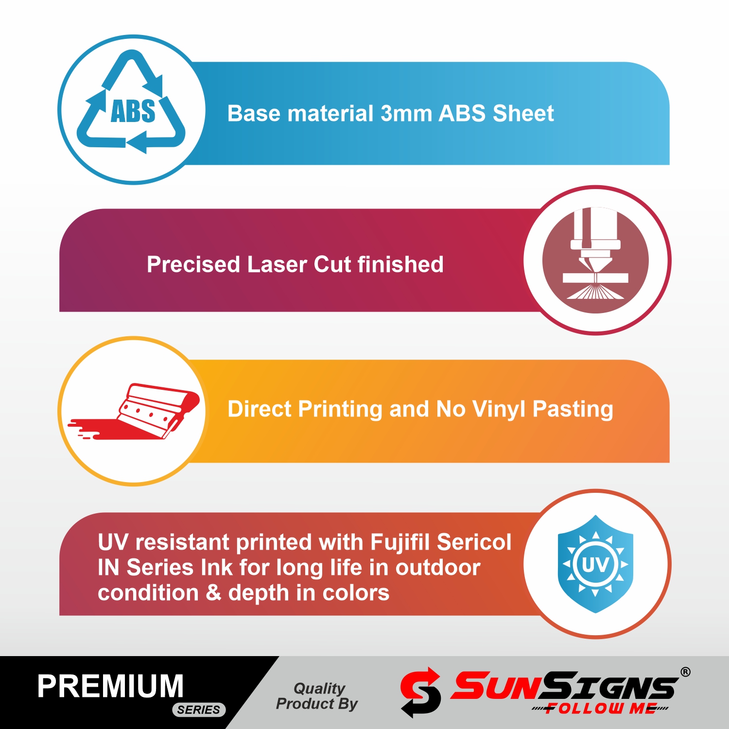 SUNSIGNS Warning Signages 12 x 12 inch ABS Sheet_3