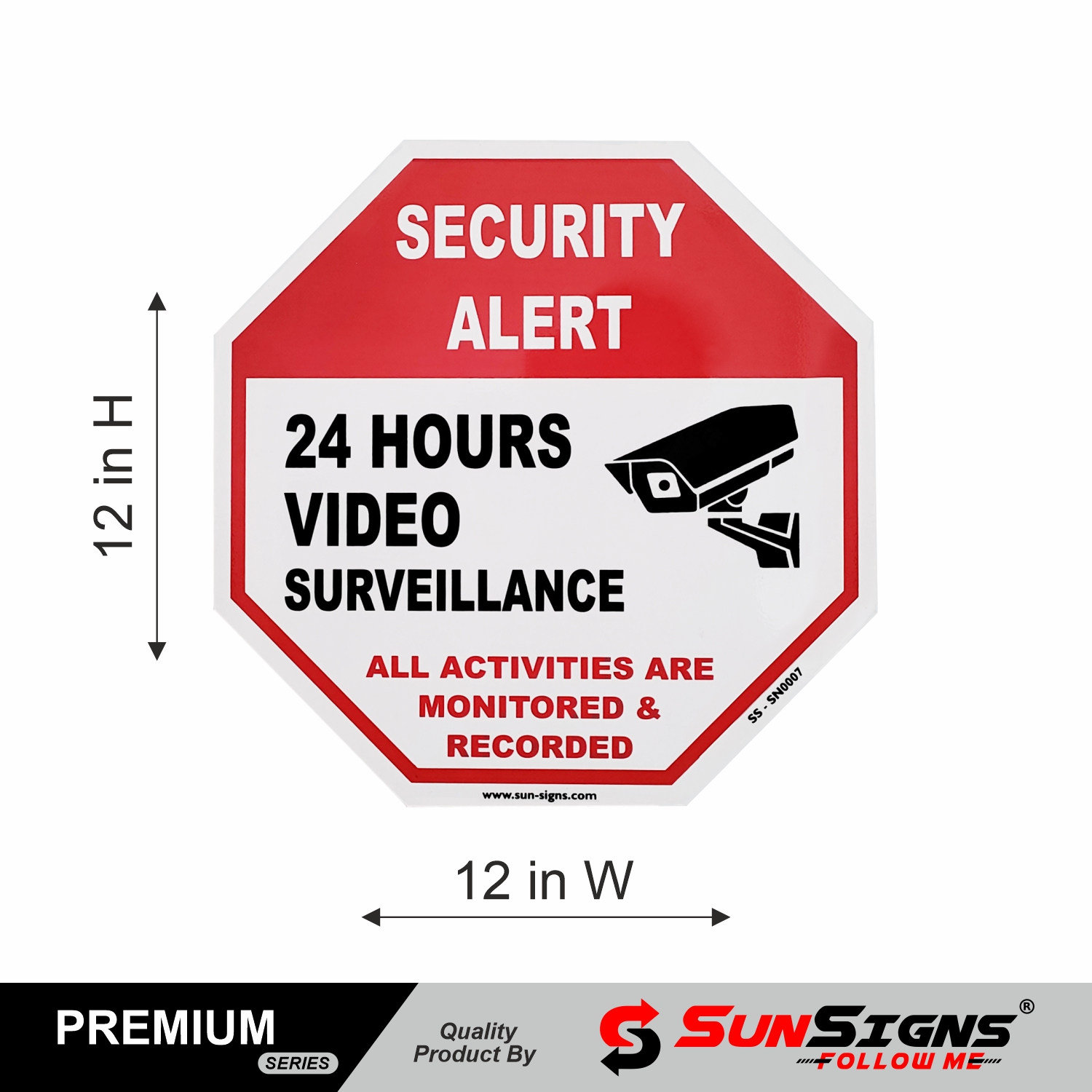 SUNSIGNS Warning Signages 12 x 12 inch ABS Sheet_1