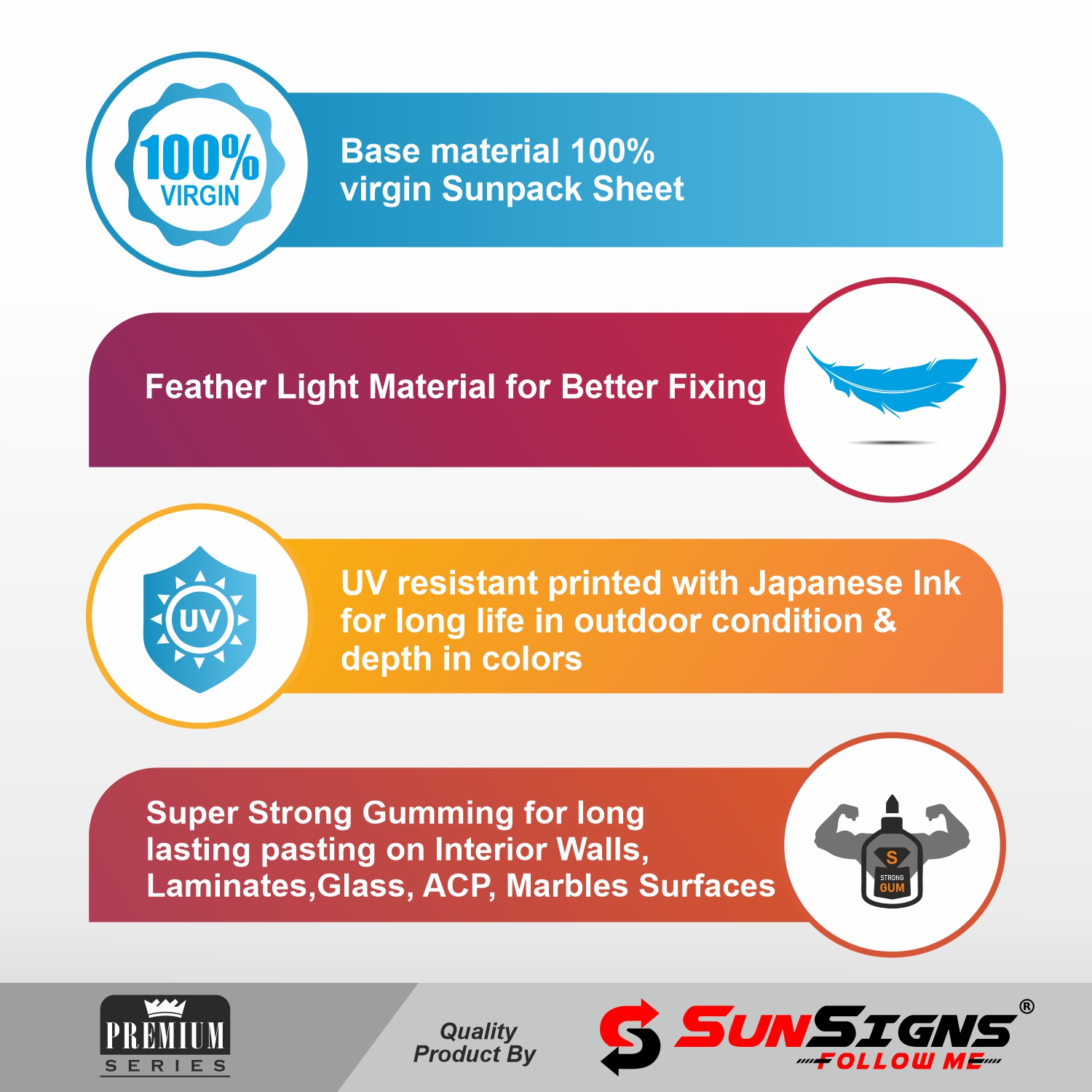 SUNSIGNS Warning Signages 3.5 x 11.5 inch Sunpack_3