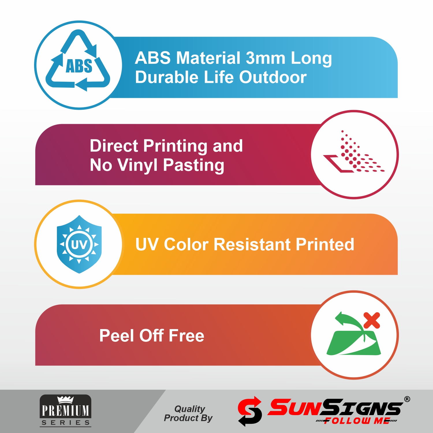SUNSIGNS Warning Signages 12 x 12 inch ABS Sheet_3