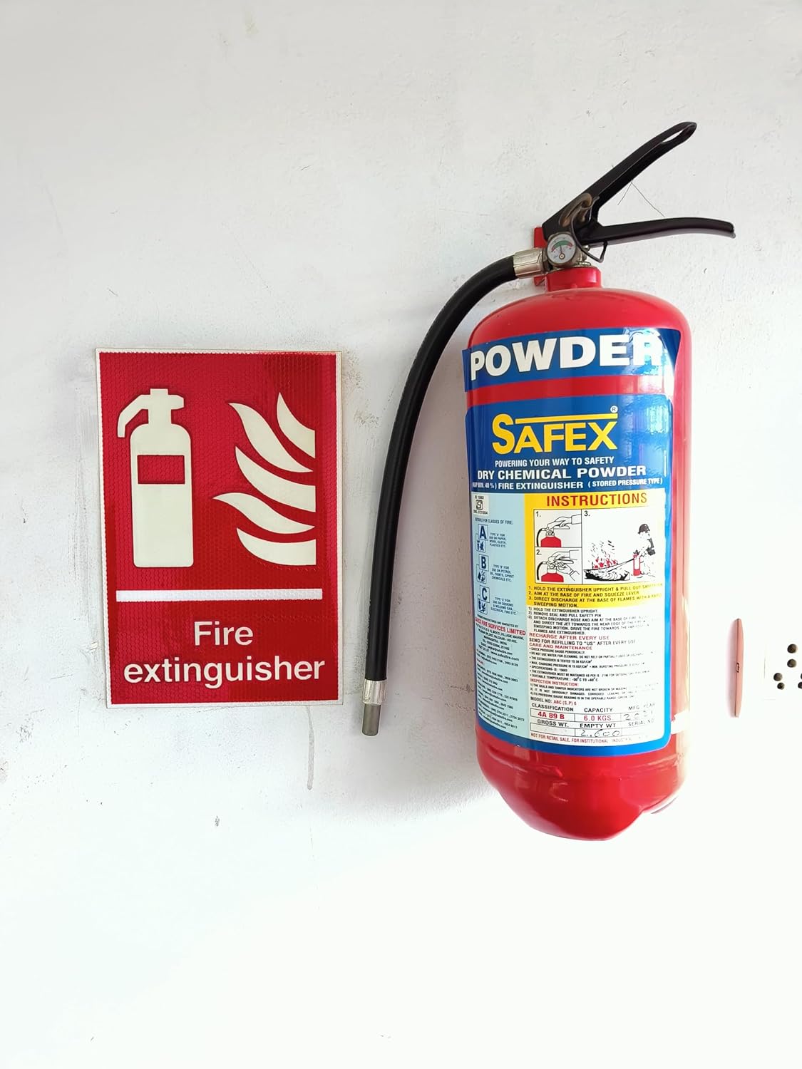 SUNSIGNS Fire Equipment Signages 8 x 12 inch Retro Vinyl on ABS_1