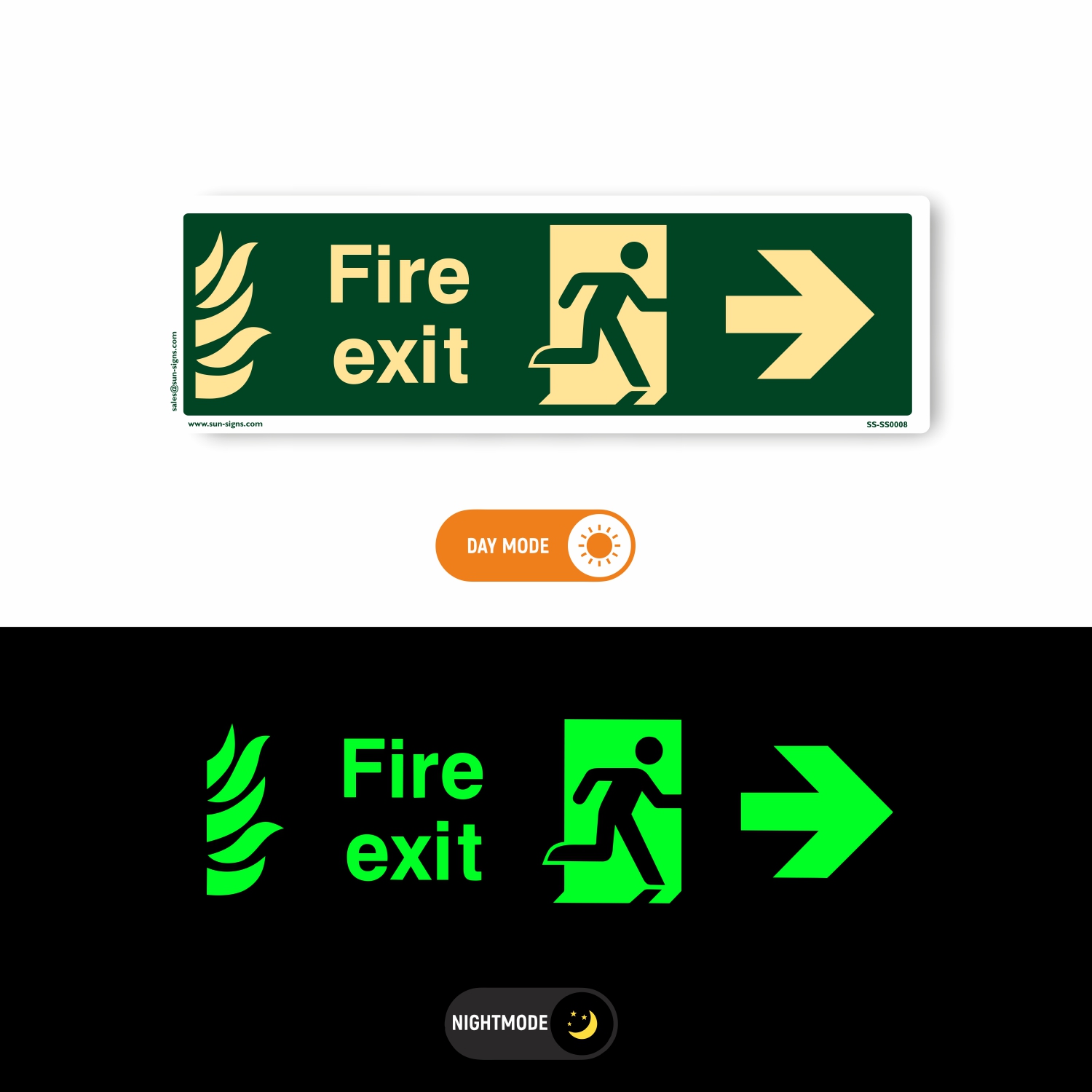 SUNSIGNS Direction Signages 4 x 12 inch ABS Sheet_1