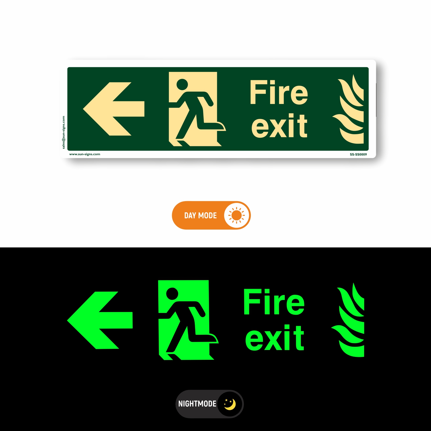 SUNSIGNS Direction Signages 4 x 12 inch ABS Sheet_1