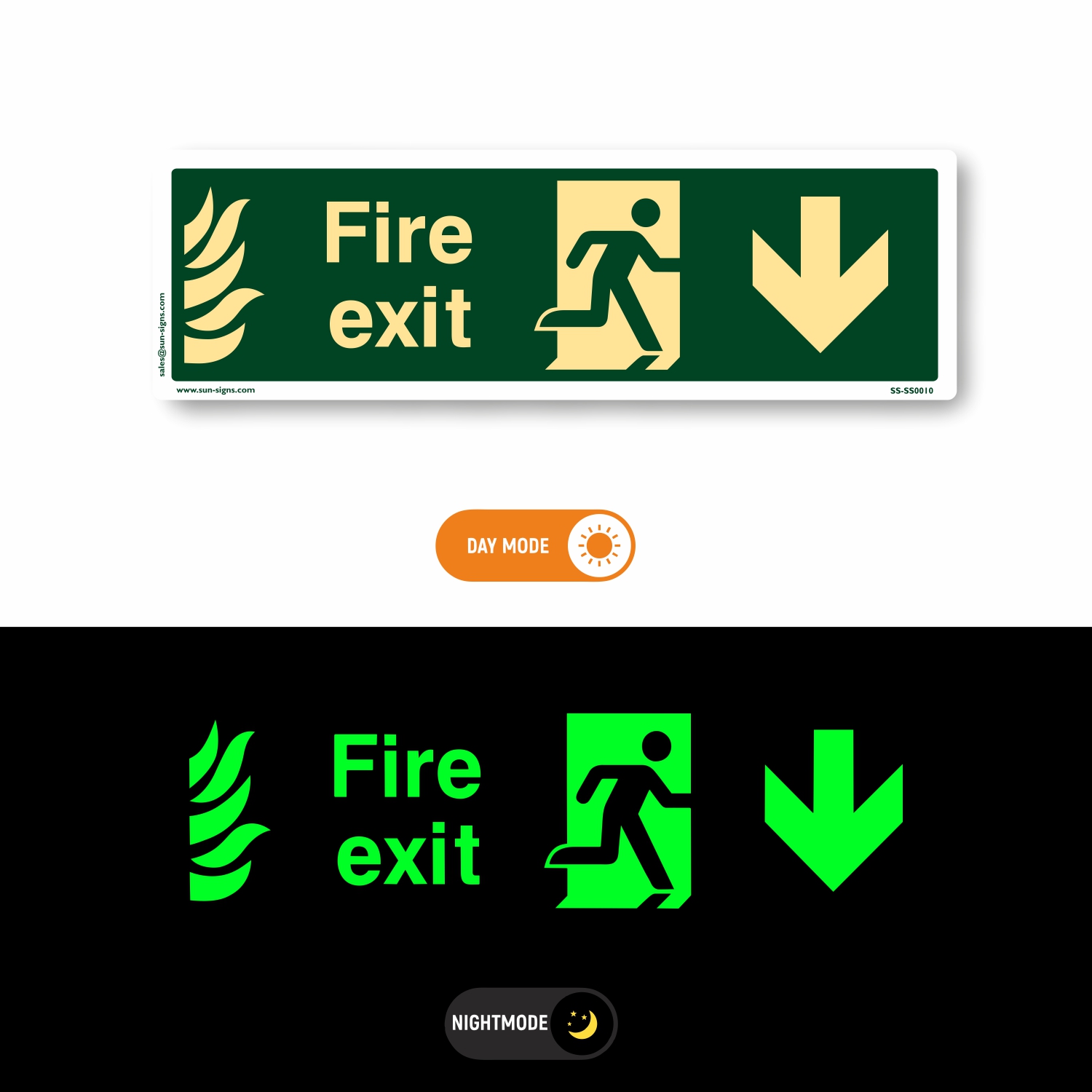 SUNSIGNS Direction Signages 4 x 12 inch ABS Sheet_1