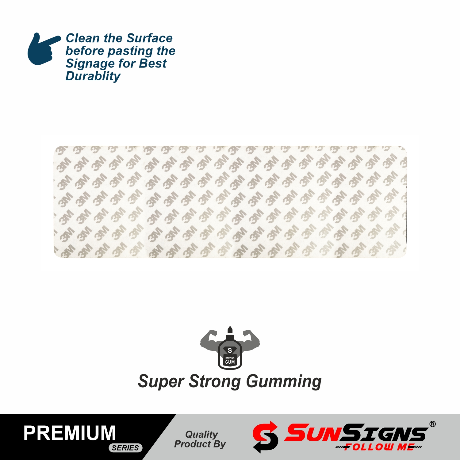 SUNSIGNS Workplace Signages 2.5 x 8 inch Acrylic_1