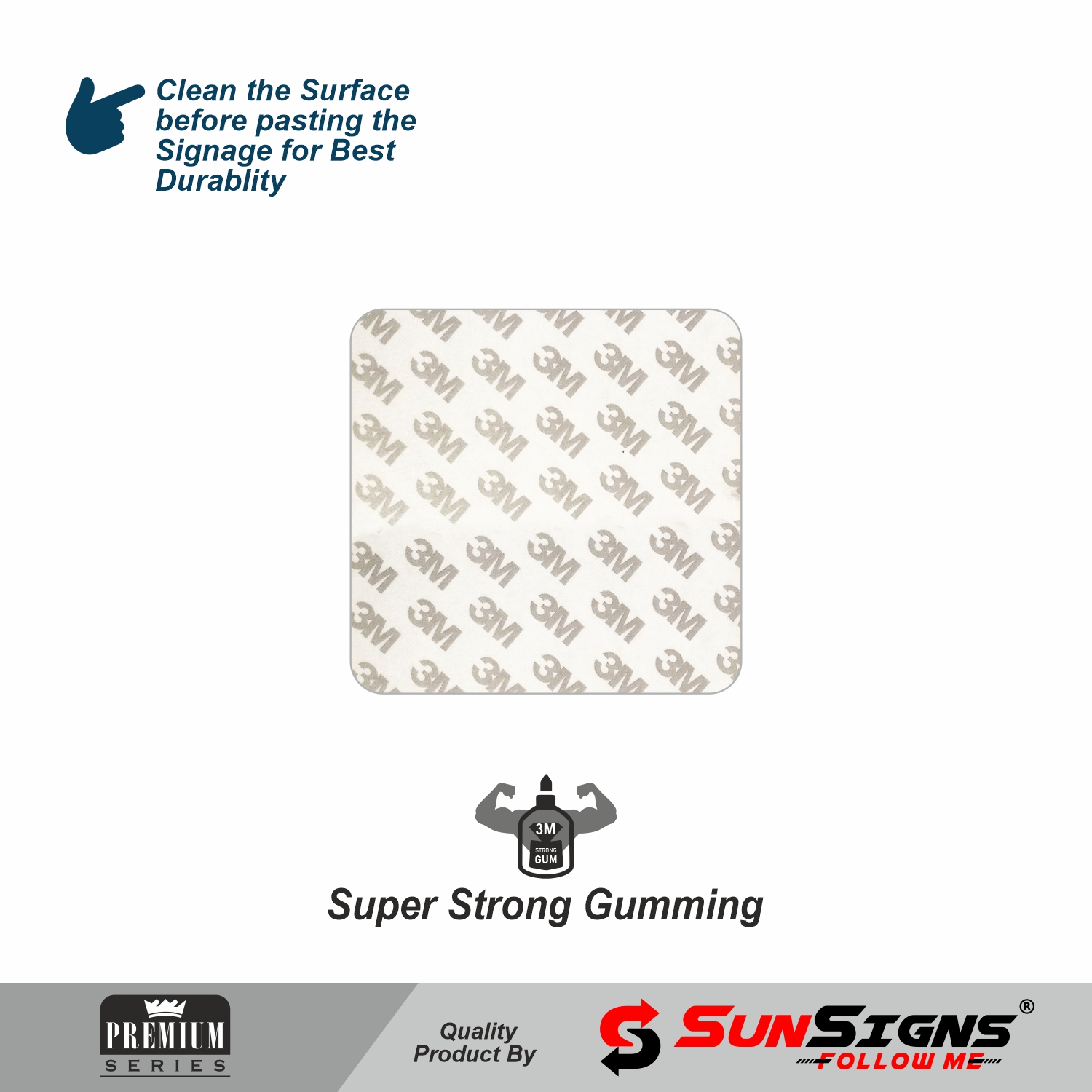 SUNSIGNS Workplace Signages 4 x 4 inch MDF_1