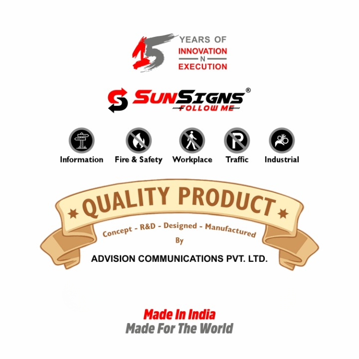 SUNSIGNS Workplace Signages 4 x 4 inch MDF_4